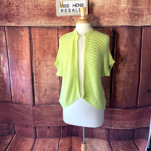 FINAL $ CHICO'S LIME GREEN NEON BEACH COVER UP - Picture 2 of 8
